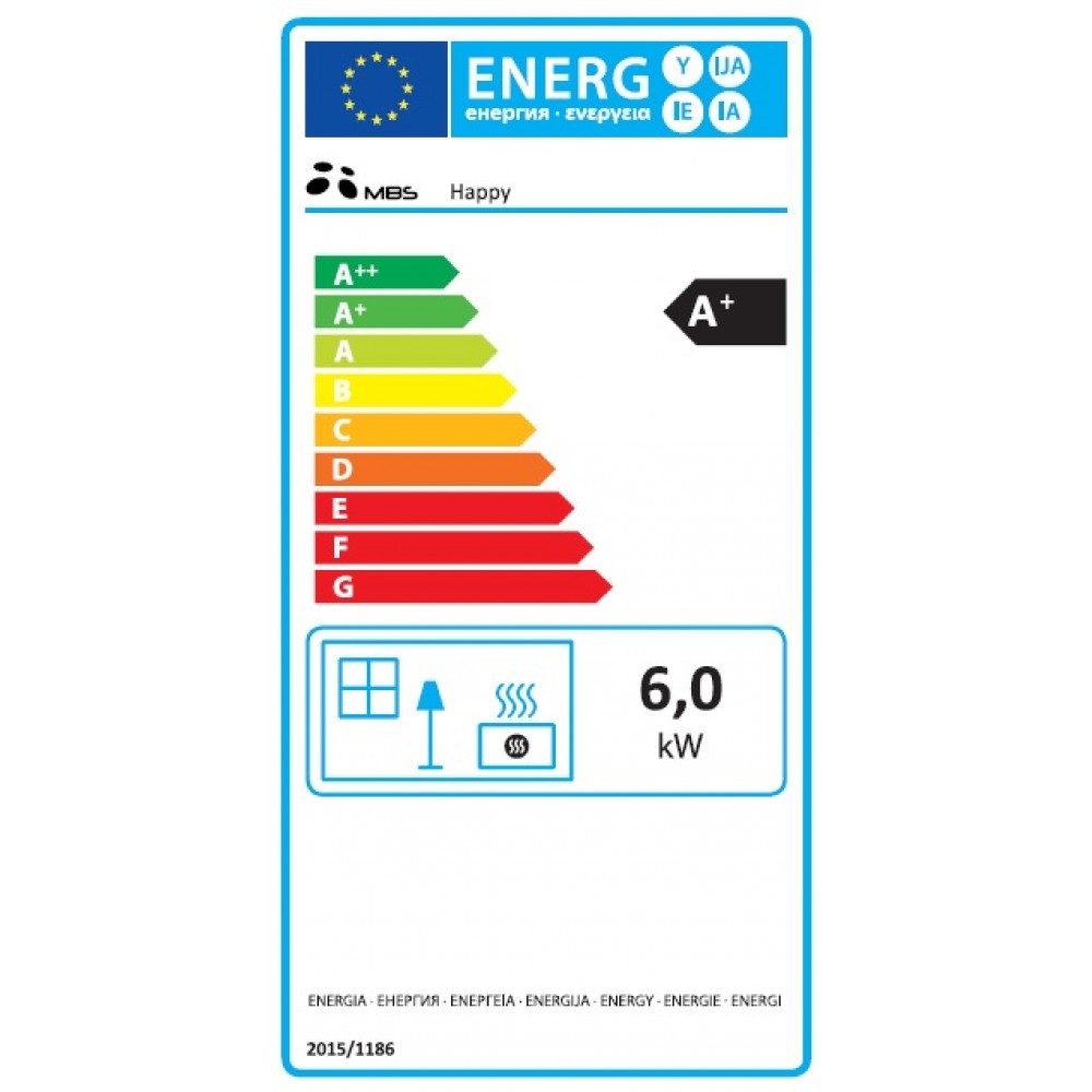 Ξυλόσομπα MBS Happy Ivory, 6kW | Σόμπες ξύλου | Ξυλόσομπες |