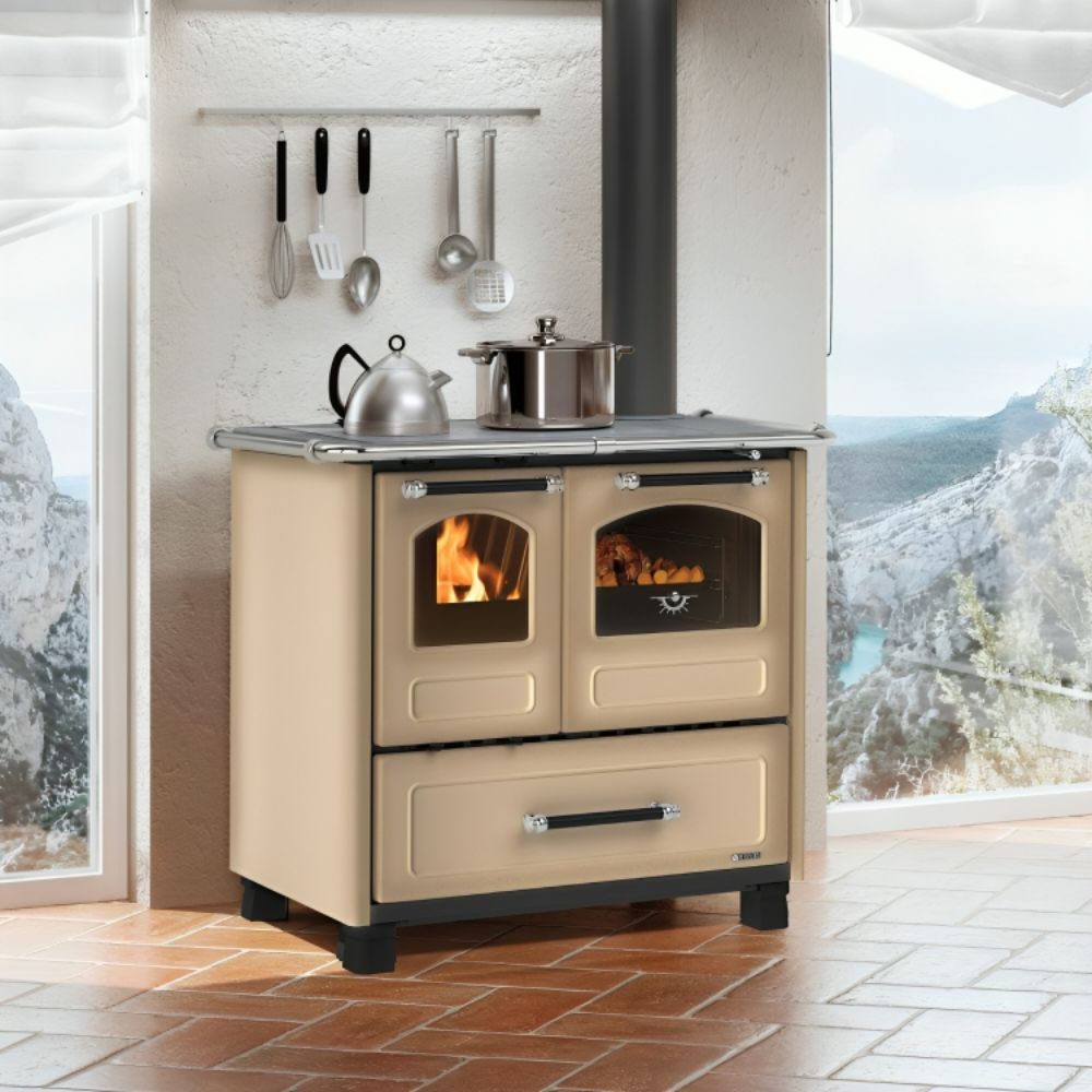 Ιταλική ξυλόσομπα κουζίνας La Nordica Family 4.5 Καφέ, 7.5kW | Ιταλικές ξυλόσομπες και Ενεργειακά τζάκια |  |