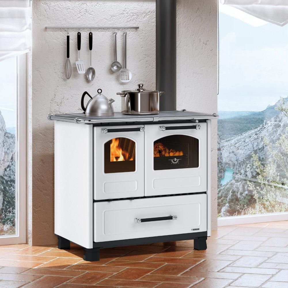 Ιταλική ξυλόσομπα κουζίνας La Nordica Family 4.5 λευκή, 7.5kW | Ιταλικές ξυλόσομπες και Ενεργειακά τζάκια |  |