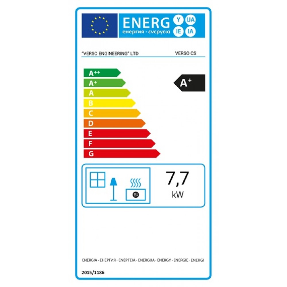 Μασίνα ξύλου με φούρνο Verso CS, 7.7kW | Σόμπες ξύλου | Ξυλόσομπες |