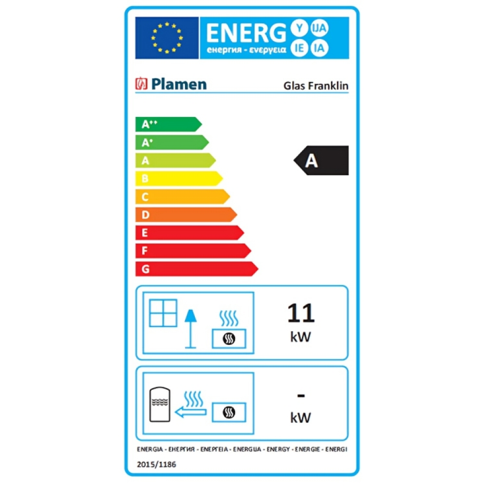 Σόμπα ξύλου Plamen Glas Franklin, 11kW | Σόμπες ξύλου | Ξυλόσομπες |