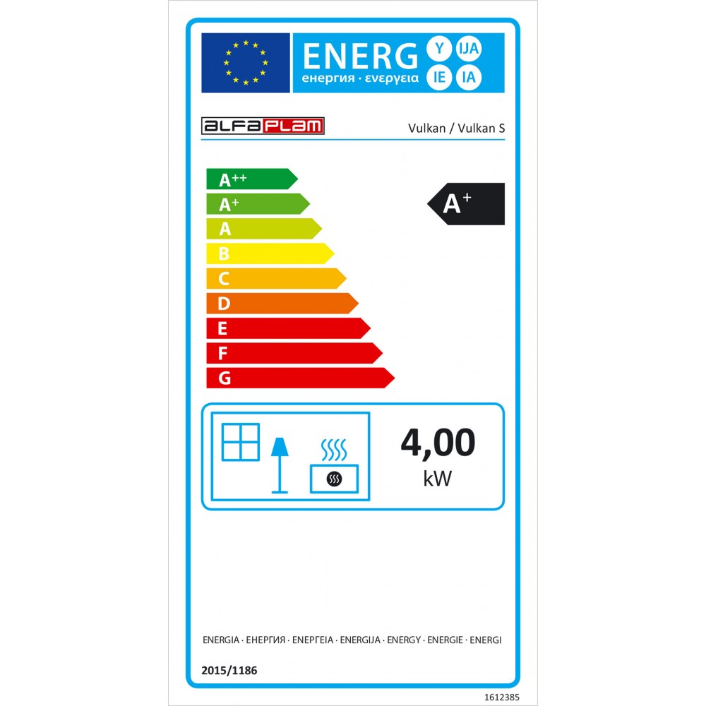 Ξυλόσομπα με εστία μαγειρέματος Alfa Plam Vulkan S, 4kW | Σόμπες ξύλου | Ξυλόσομπες |