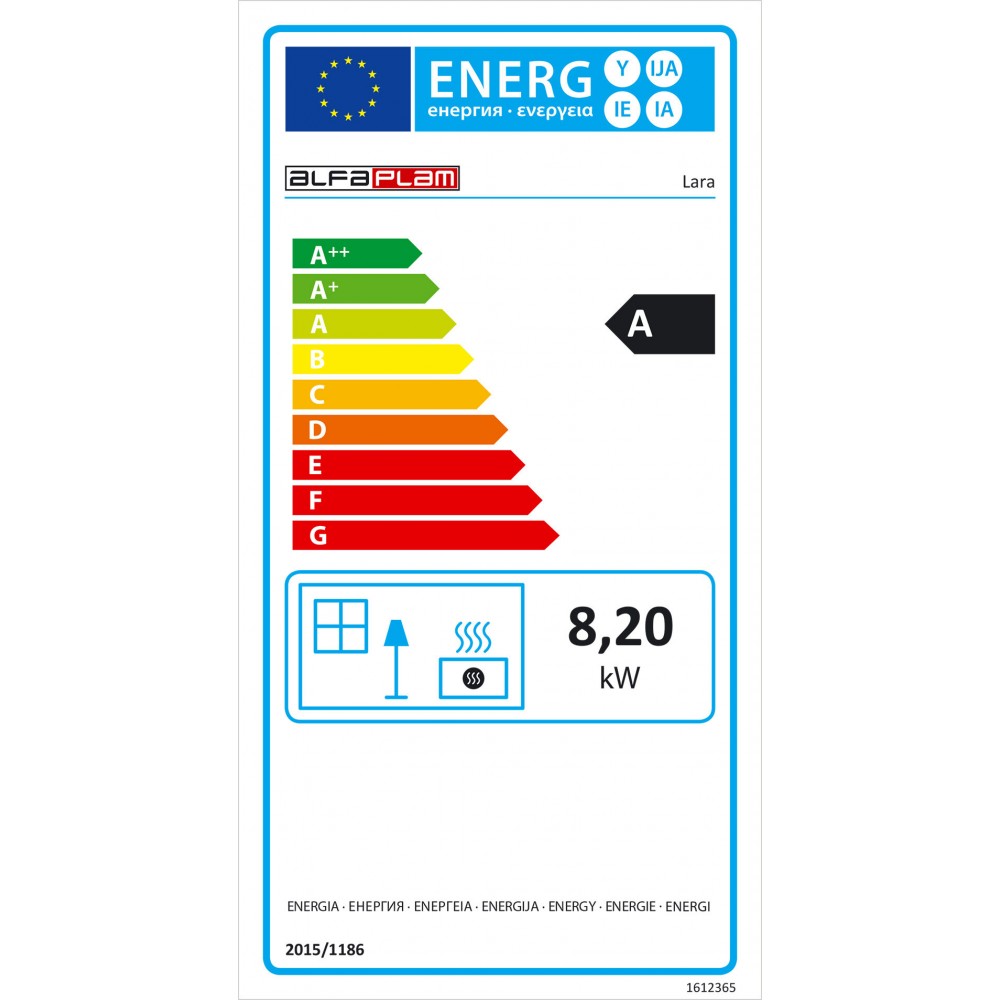 Ξυλόσομπα  Alfa Plam Lara Κόκκινη, 8kW | Σόμπες ξύλου | Ξυλόσομπες |